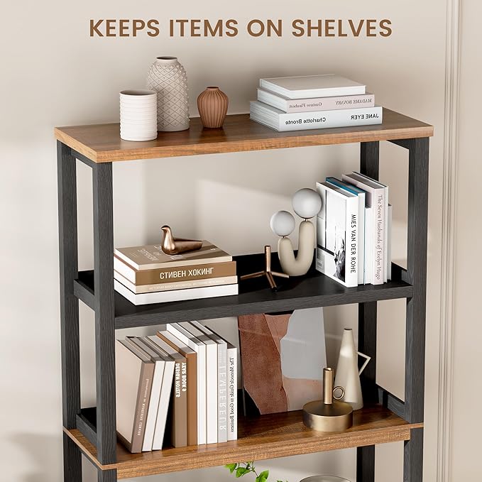 Vlsrka 5 Tier Wooden Bookshelf - Image 5
