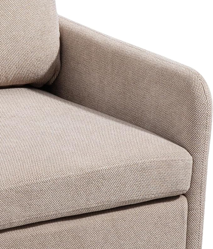 Ball & Cast Accent Chair with Metal Black Legs, Comfy Chenille Club Fabric - Image 9