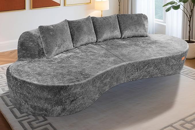Homguava 104'' Modular Sectional Sofa, Curved Modern Sofa - Image 3