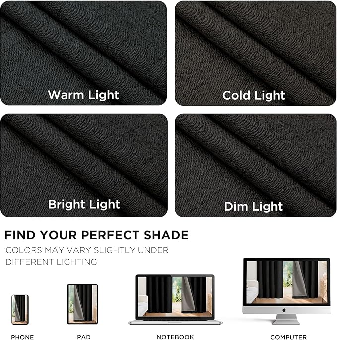 Joydeco 100% Blackout Curtains for Bedroom - Image 9