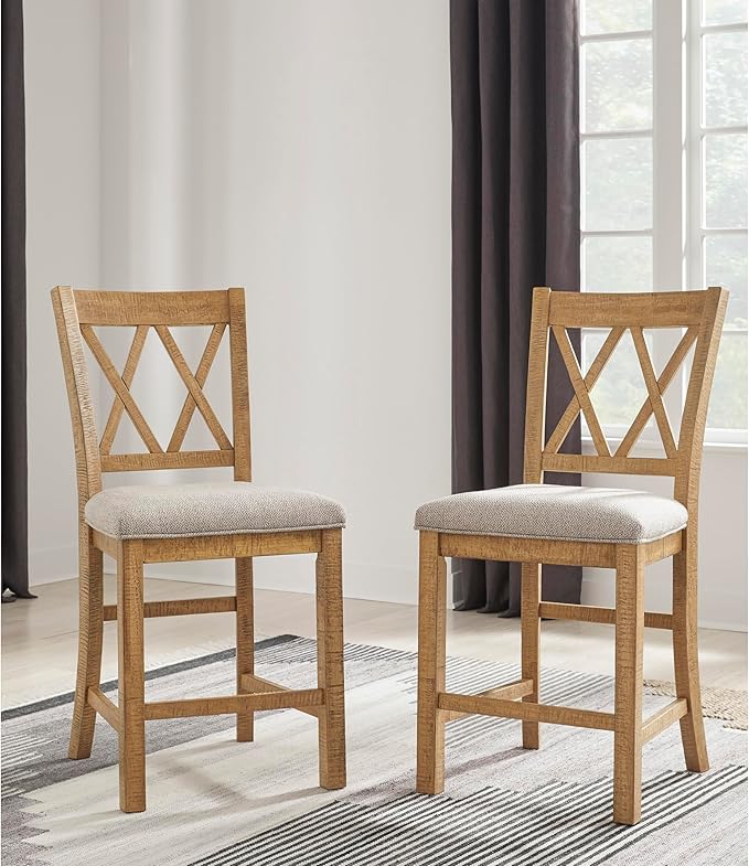 Signature Design by Ashley Havonplane Rustic Armless 25.63" Counter Height - Image 2
