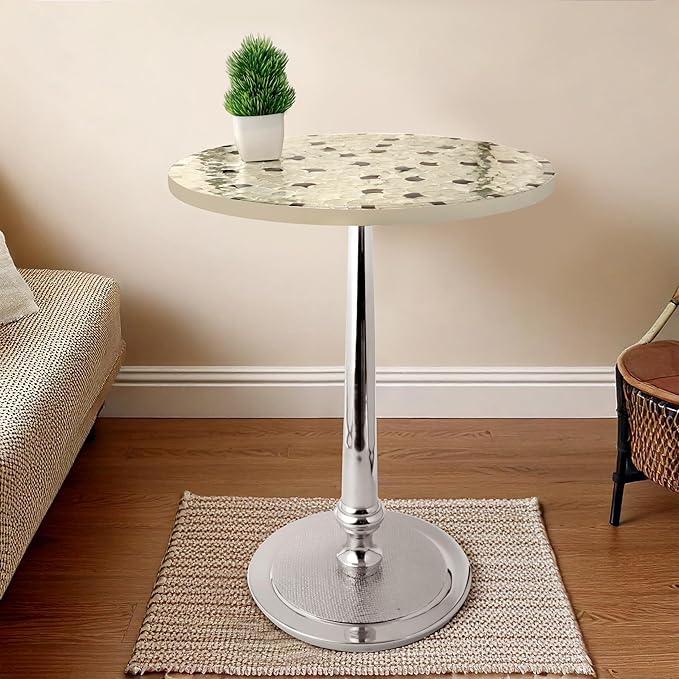 CLEENTABLE Mosaic Round End Table - Image 4