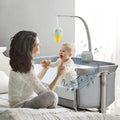 RONBEI Baby Basinet Bedside Sleeper, Infant Bedside Bassinet Bedside Crib by RONBEI