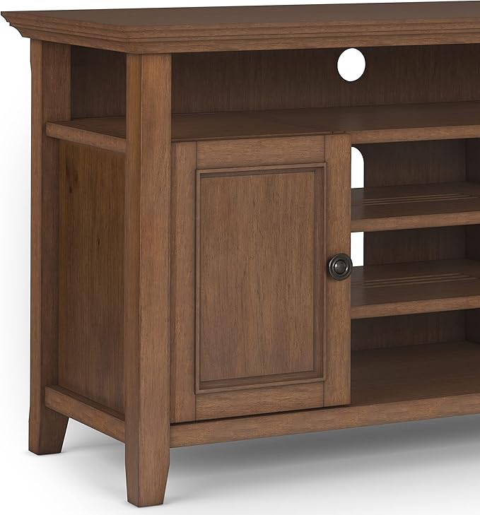 SIMPLIHOME Amherst 54-inch Wide Solid Wood TV Stand in Rustic Natural Aged Brown - Image 9