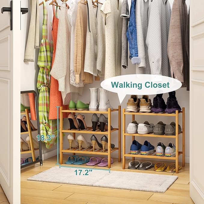 Small Shoe Rack, 3-Tier Shoe Rack - Image 4