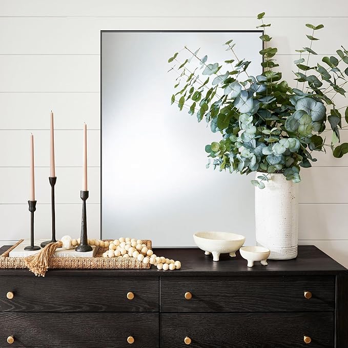 27x36 Inch Black Bathroom Mirror by Bonverre