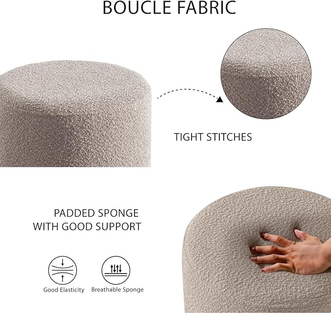 Get Set Style Modern Round Ottoman - Image 5