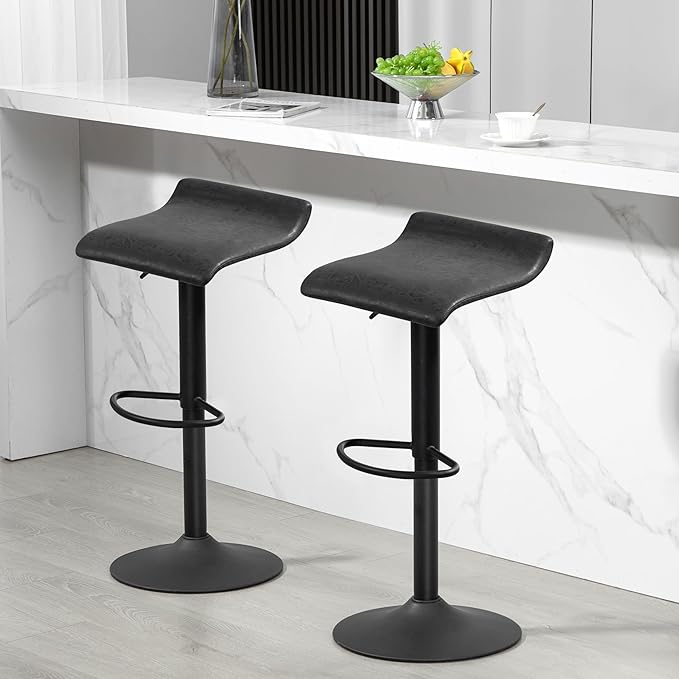 Finnhomy Bar Stools Set of 2 Counter Height, Swivel Barstools - Image 2
