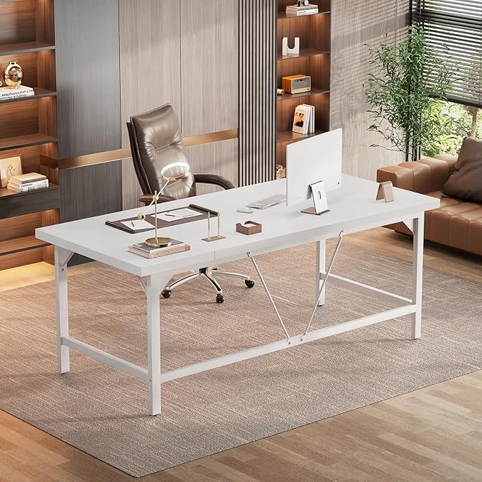 Unikito Large Office Desk, 70.8 x 31.5 Inch Extra Long Executive Computer Desk - Image 6