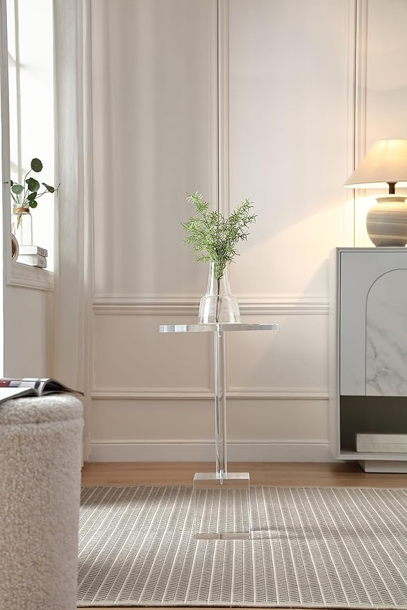 Clear Acrylic End Table, Side Table, - Image 6