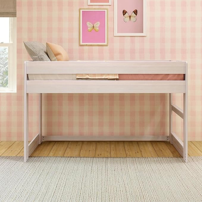 Max & Lily Modern Farmhouse Low Loft Bed, Twin Bed Frame - Image 3