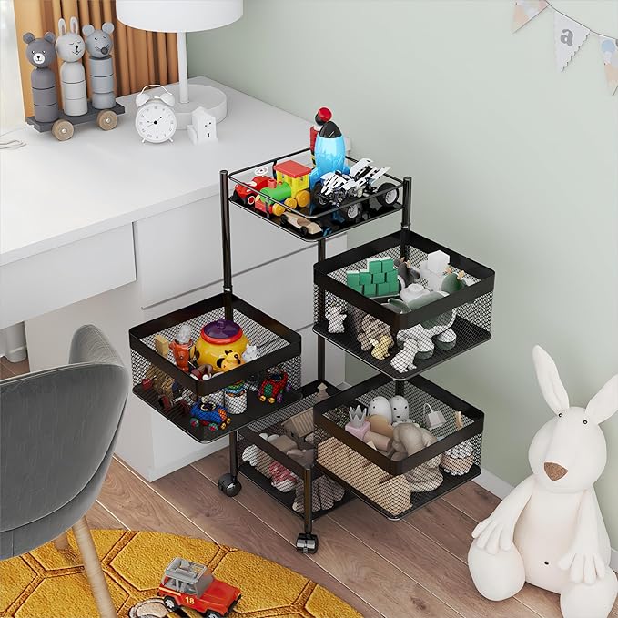 Rotating Kitchen Storage Rack，Bathroom Shelf，Kitchen Organization and - Image 7