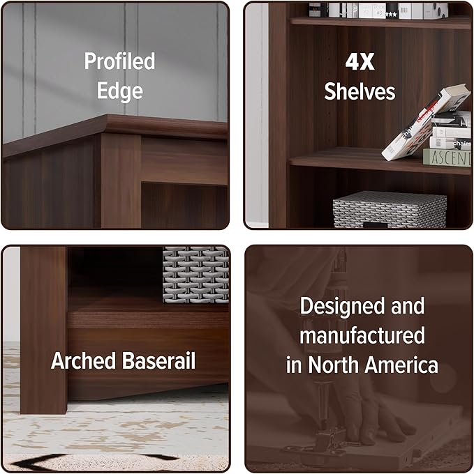 Prepac Sonoma 4-Tier Bookcase 48"H - Image 4