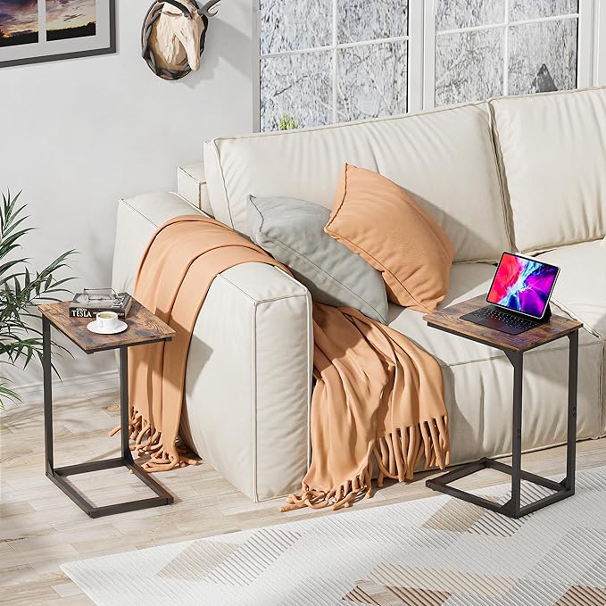 C-Shaped Side Table, C-Table for Sofa, Couch Table - Image 5