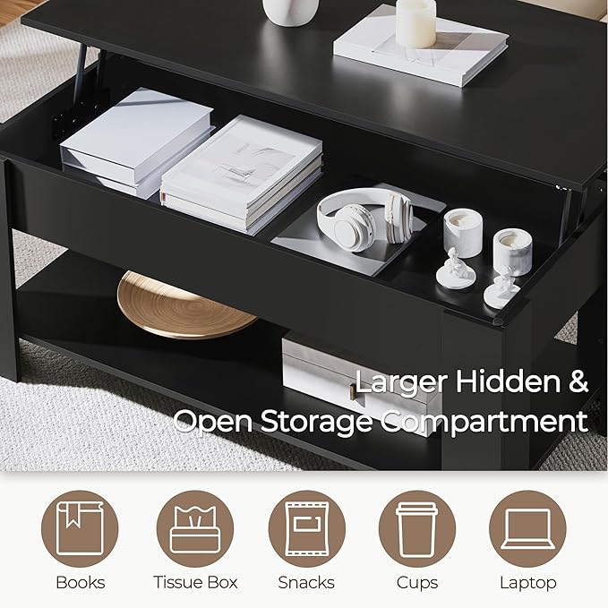 Yaheetech Lift Top Coffee Table - Image 6