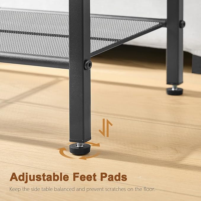 Hoctieon 2 Tier End Table, Sofa Side Table, Narrow Side Table - Image 7