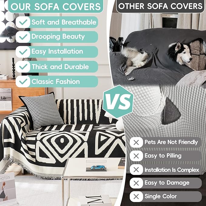 STACYPIK Durable Boho Couch Cover - Image 3