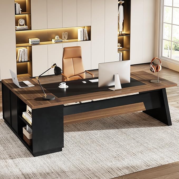 Tribesigns 78" L-Shaped Executive Desk, Large Modern Office Desk by Tribesigns