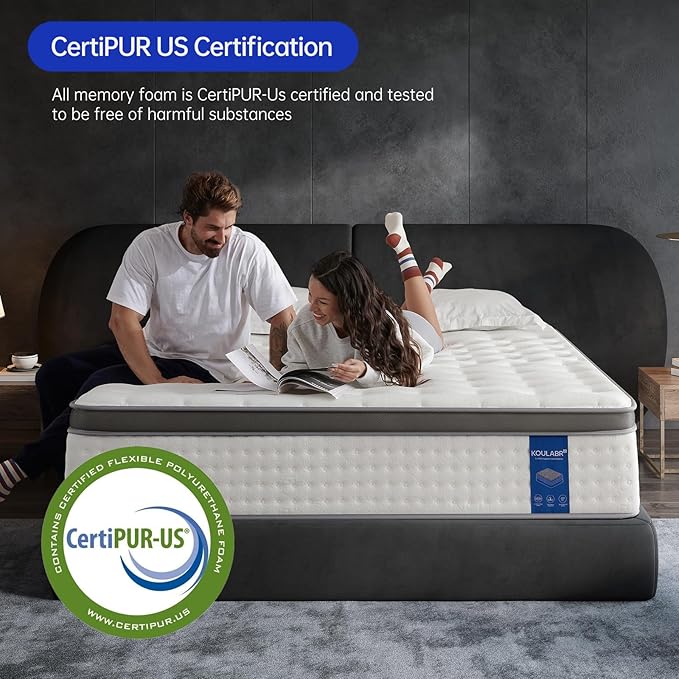 Queen Mattress, 14 Inch Size Mattresses in a Box, Memory Foam Hybrid Mattress - Image 2