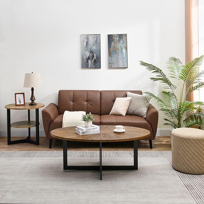 Solid Wood Oval Coffee Table - Image 4