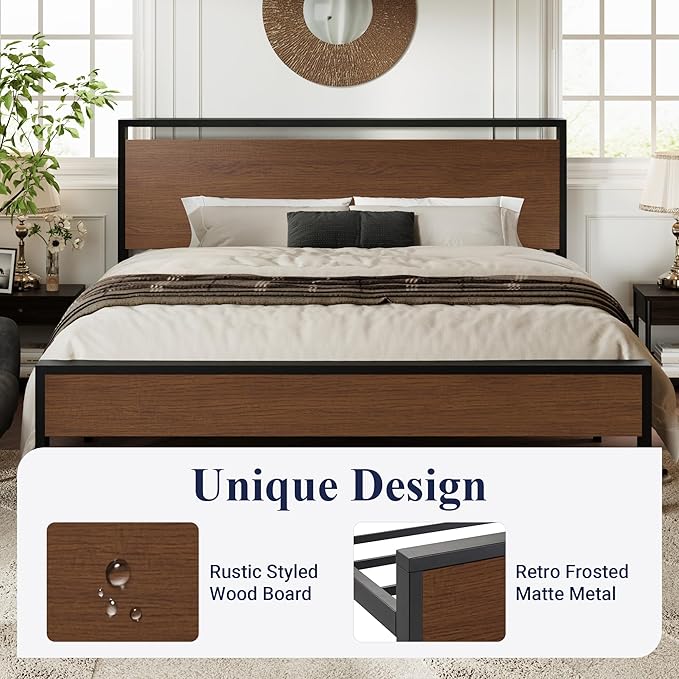 Allewie King Size Platform Bed Frame - Image 4