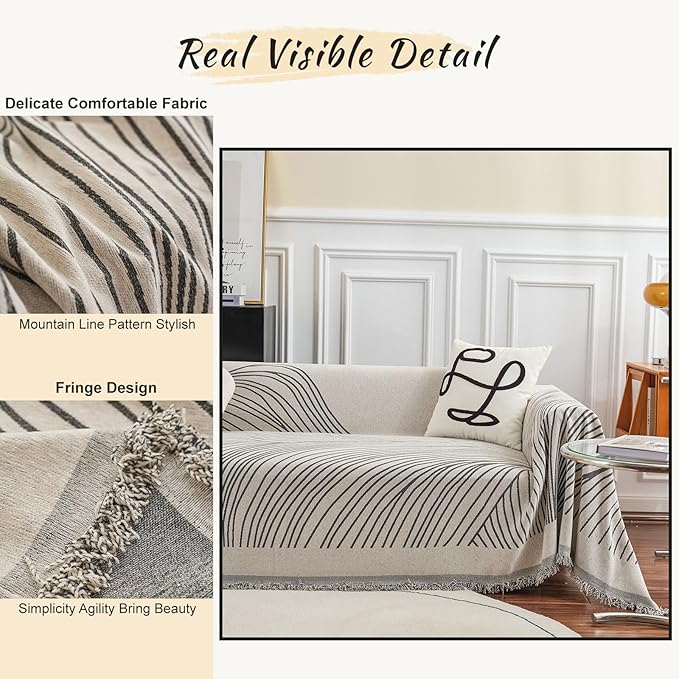STACYPIK Stylish Striped Sofa Cover - Image 6