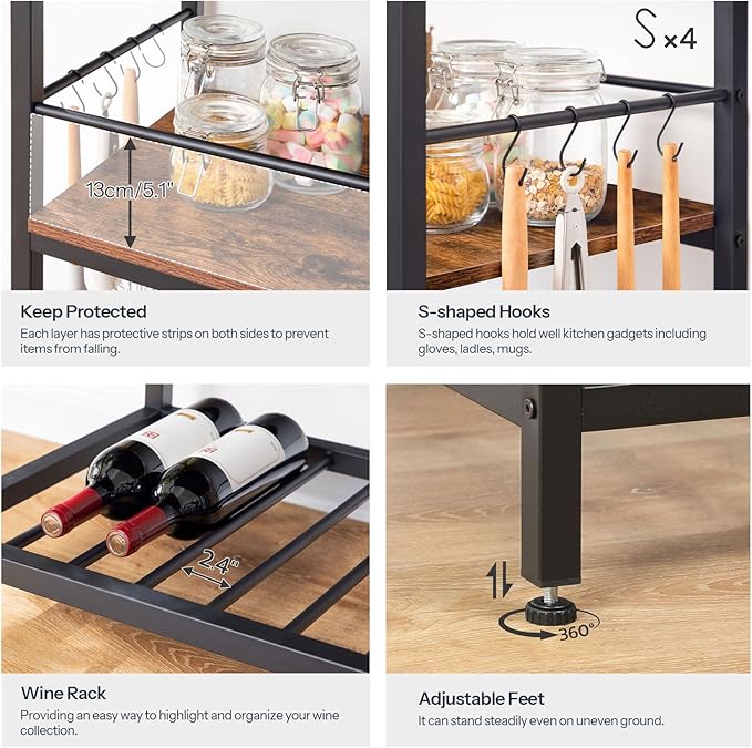 HOOBRO Kitchen Island with Storage, Kitchen Island Table with Power Outlet - Image 8