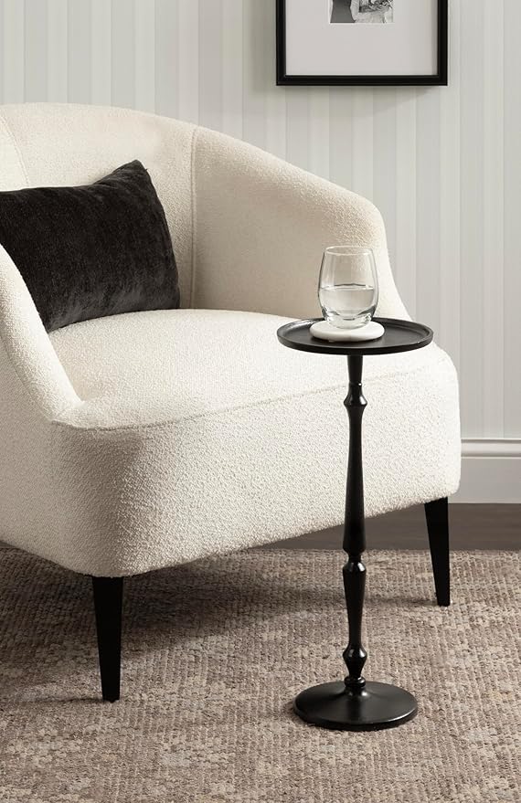 Kate and Laurel Carling Traditional Metal Round Drink Table, Vintage Cast - Image 2