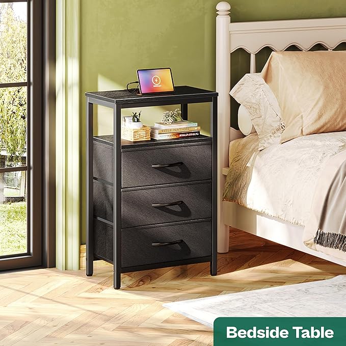 Huuger Nightstands Set of 2, 27.6 Inch End Tables - Image 2