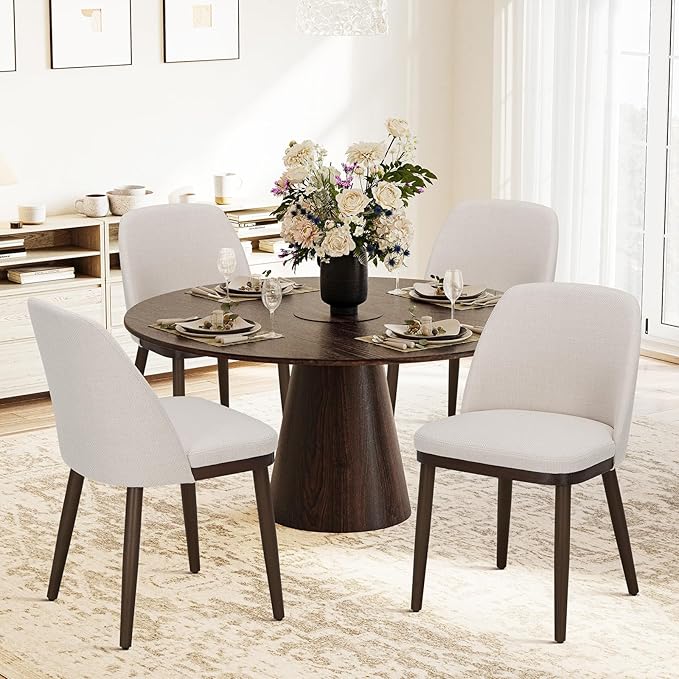 COLAMY Upholstered Dining Chairs Set of 2, Modern Kitchen Chairs - Image 2
