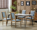 Merax Upholstered Solid Wood Dining Chairs Set of 4, French Country Style by Merax