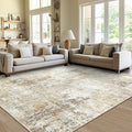Washable Area Rugs 9'x12' Non-Slip Modern Abstract Soft by RELEANY