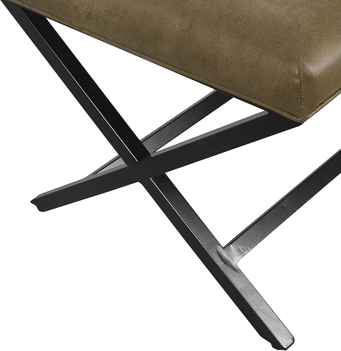 HomePop Home Decor | Modern Tufted Faux Leather Square Ottoman - Image 7