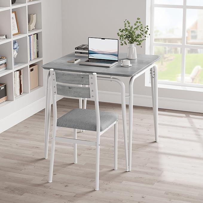 Dining Table for 2, Small Table and Chairs Set of 2, Square Dinette Set for 2 - Image 4