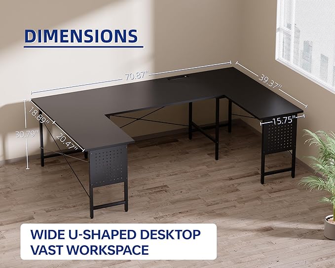 Pamray 71 Inch Large Computer Desk - Image 4