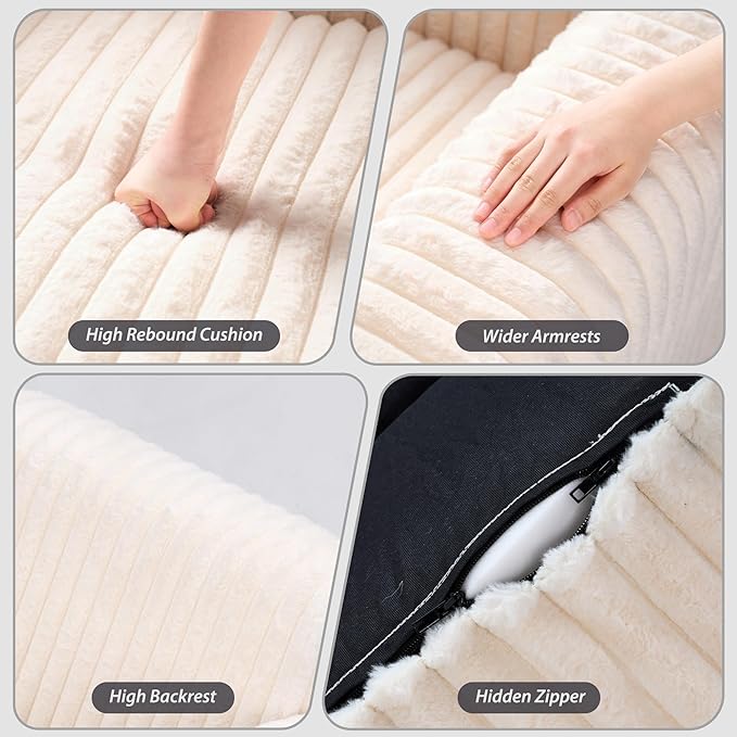 Giant Bean Bag Chair for Adults, Non-Slip Floor Sofa - Image 7