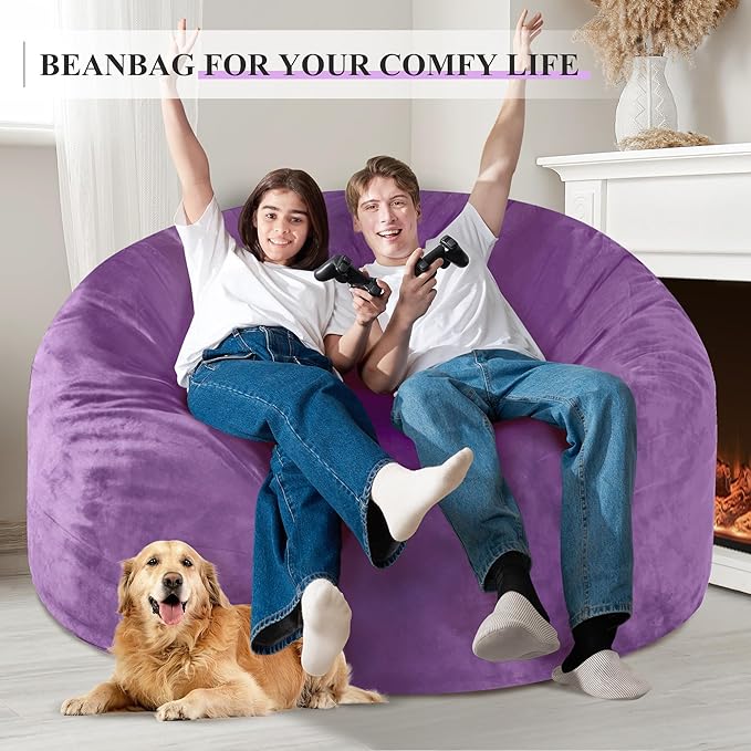 Homguava 5 FT Bean Bag Chair: 5' Bean Bags - Image 4