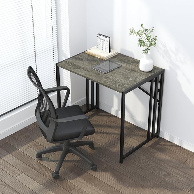 32 inch Small Folding Desk, Writing Gaming Computer Camping Desk - Image 2