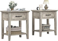 IDEALHOUSE Grey Nightstands Set of 2, End Table by IDEALHOUSE