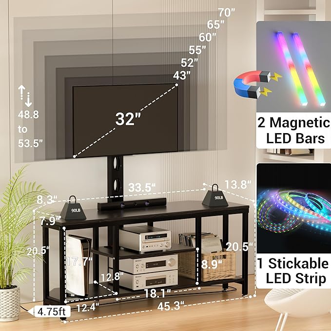 Corner TV Stand with Mount LED - Image 6