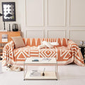 STACYPIK Geometric Orange Sofa Cover by STACYPIK