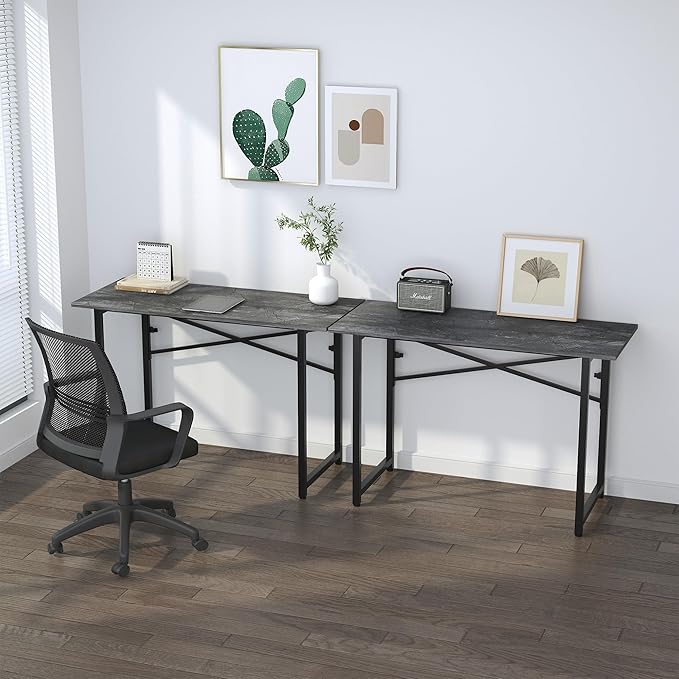 Folding Computer Desk 47 inch Writing Gaming Computer Camping Table, No - Image 6