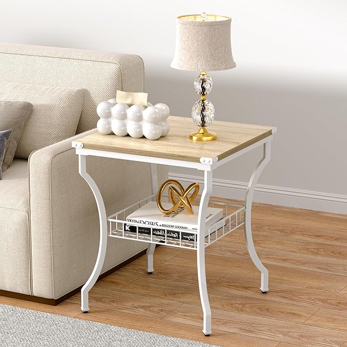 VECELO 3 Pieces Living Room Table Sets, Coffee and End Tables - Image 5