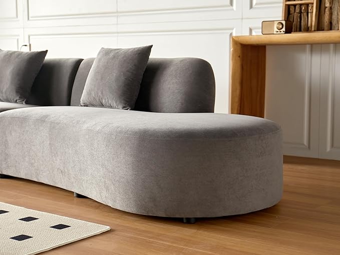 Container Furniture Direct 132" Curved Sofa - Image 7