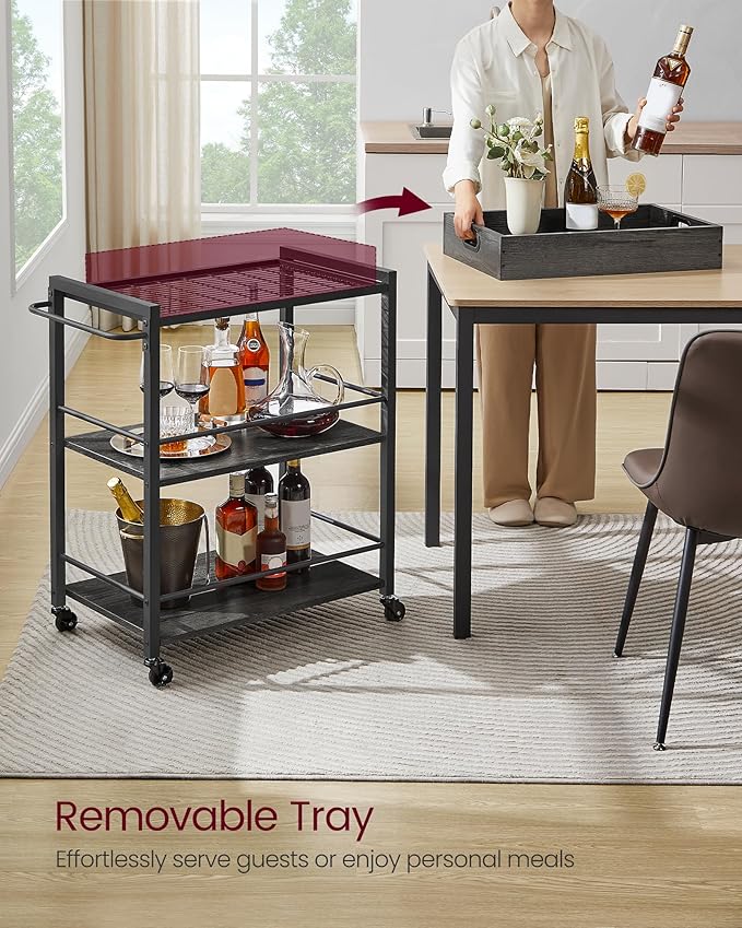 VASAGLE Kitchen Serving Cart - Image 3