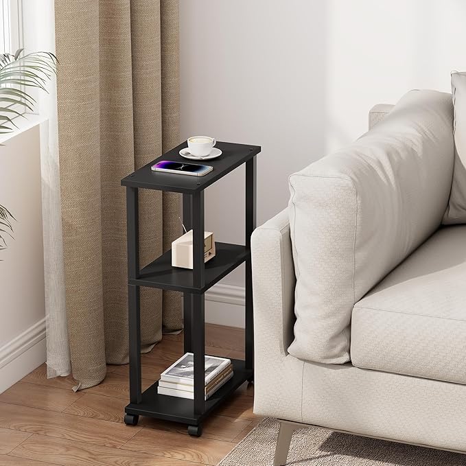 TUTOTAK Small Side Table, Narrow End Table, Bedside Table, Couch Side Table - Image 4