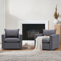 COLAMY Swivel Accent Chair Set of 2, 34 Inches Wide Upholstered Arm Chair by COLAMYINC