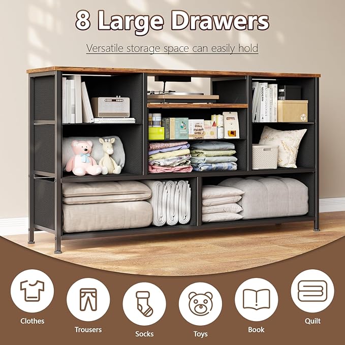 Furnulem Bedroom Dresser TV Stand - Image 6
