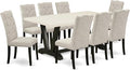 East West Furniture V627EL635-9 9 Piece Dining Table Set Includes a Rectangle by EastWestFurniture