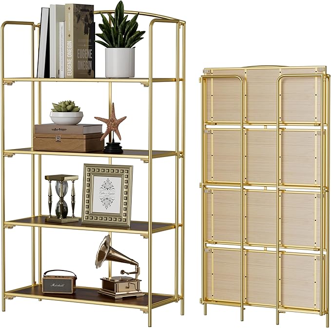 Crofy No Assembly Folding Bookshelf by CrofyLLC